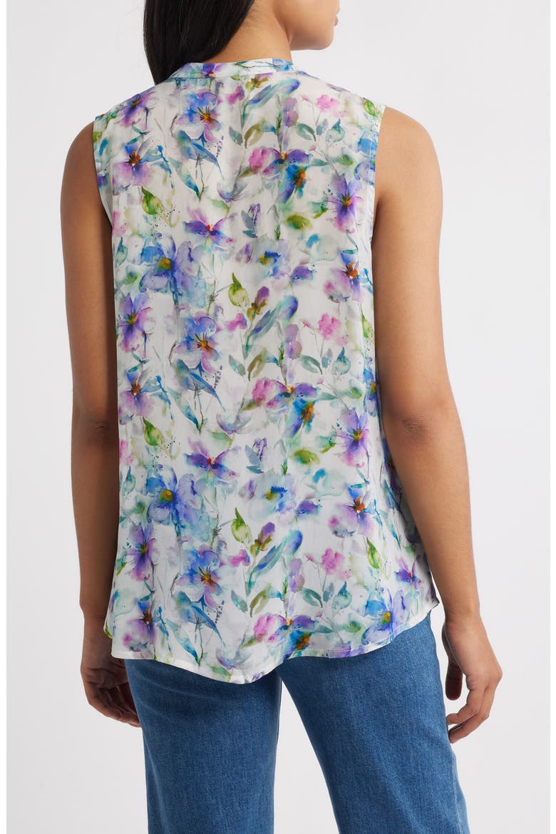 Print Sleeveless Shirt, Alternate, color, GREY MULTI