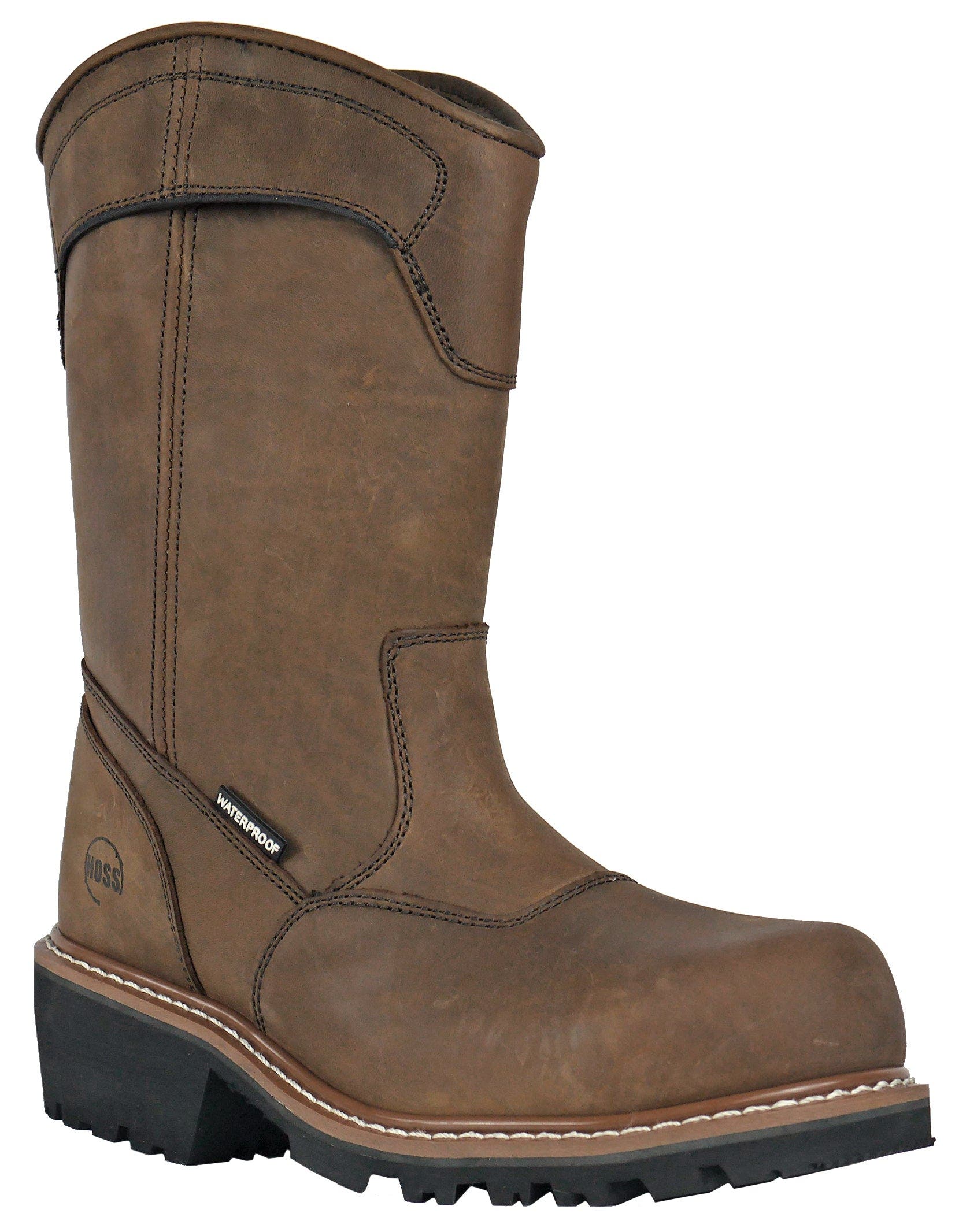 Hoss Boot Company HOSS Buford Logger Pull On Composite Toe Work Boot, Main, color, Brown