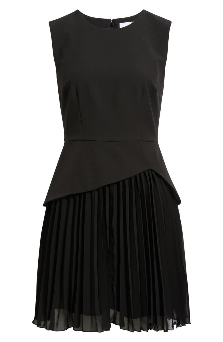 Sam Edelman Sleeveless Pleated Minidress, Alternate, color, Black