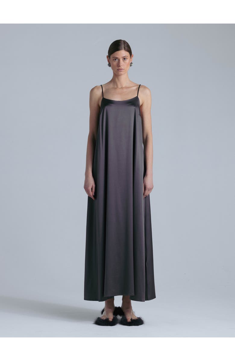 Alas Aphrodite Sleeveless Silk Maxi Dress, Main, color, Magic Grey