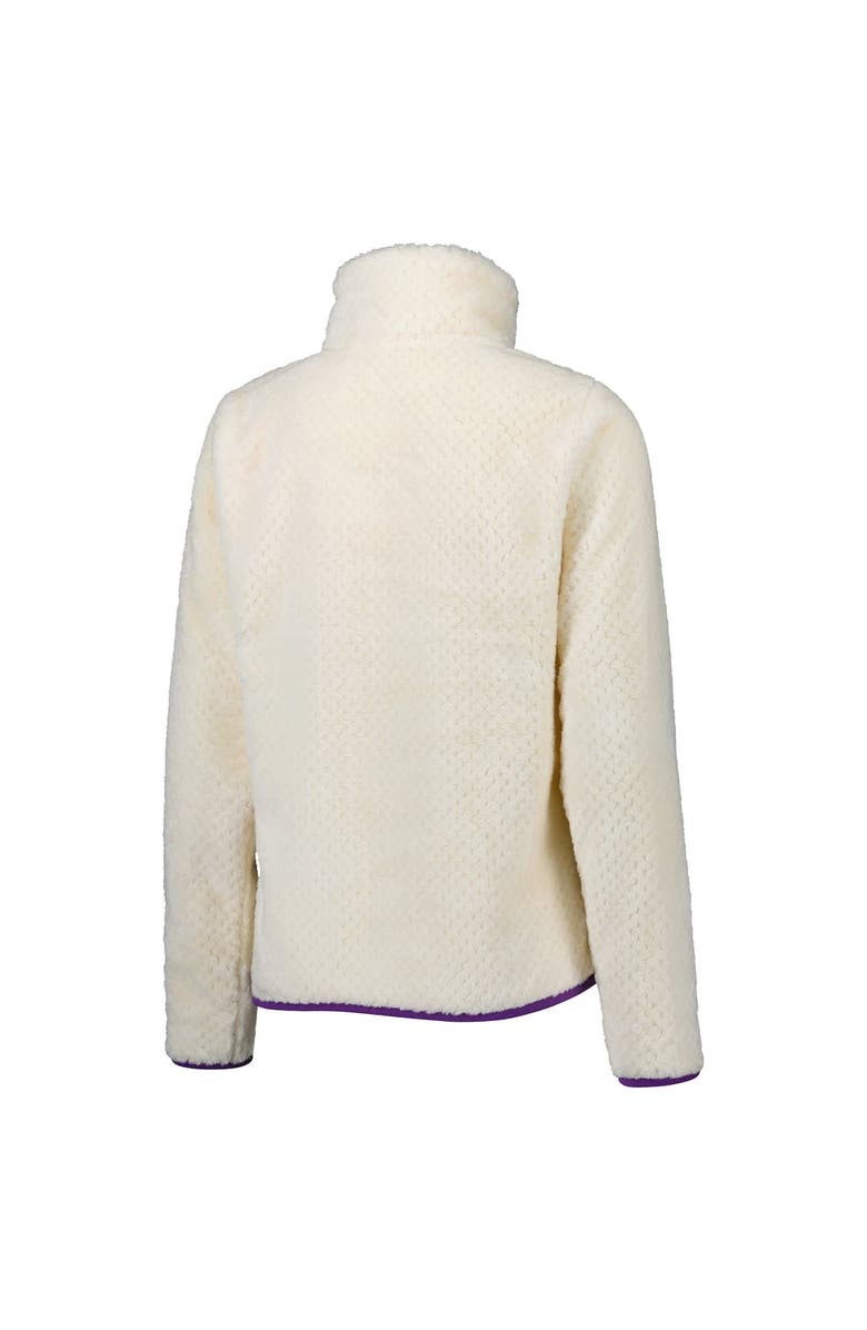 Columbia Women's Columbia Cream LSU Tigers Fireside II Sherpa Full-Zip Jacket, Alternate, color,