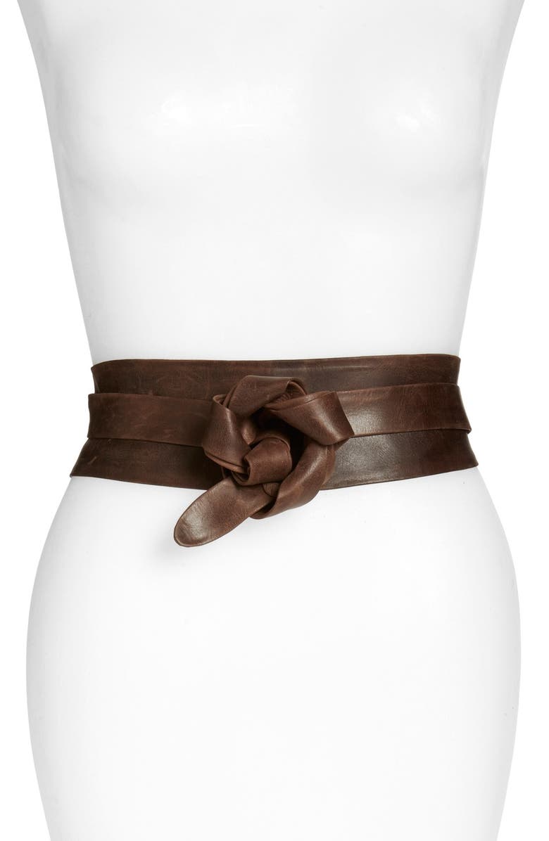 Ada Leather Wrap Belt, Alternate, color,