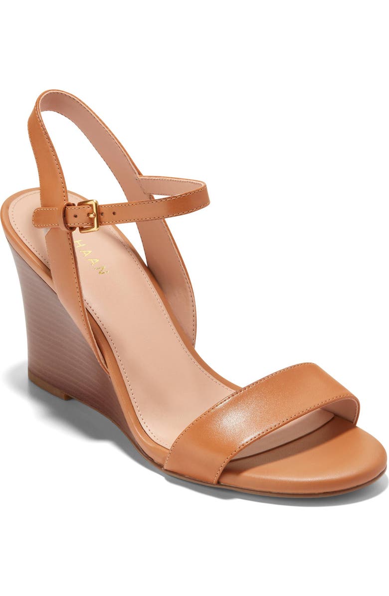 Cole Haan Josie Wedge Sandal, Main, color, Pecan Ltr