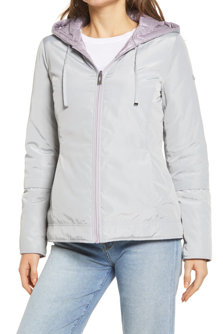 Reversible Hooded Puffer Jacket, Alternate, color, LILAC