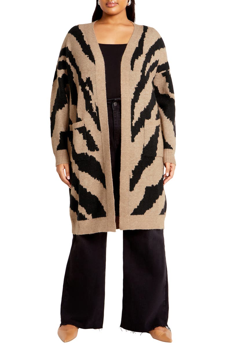 City Chic Earn Your Stripes Cardigan, Main, color,