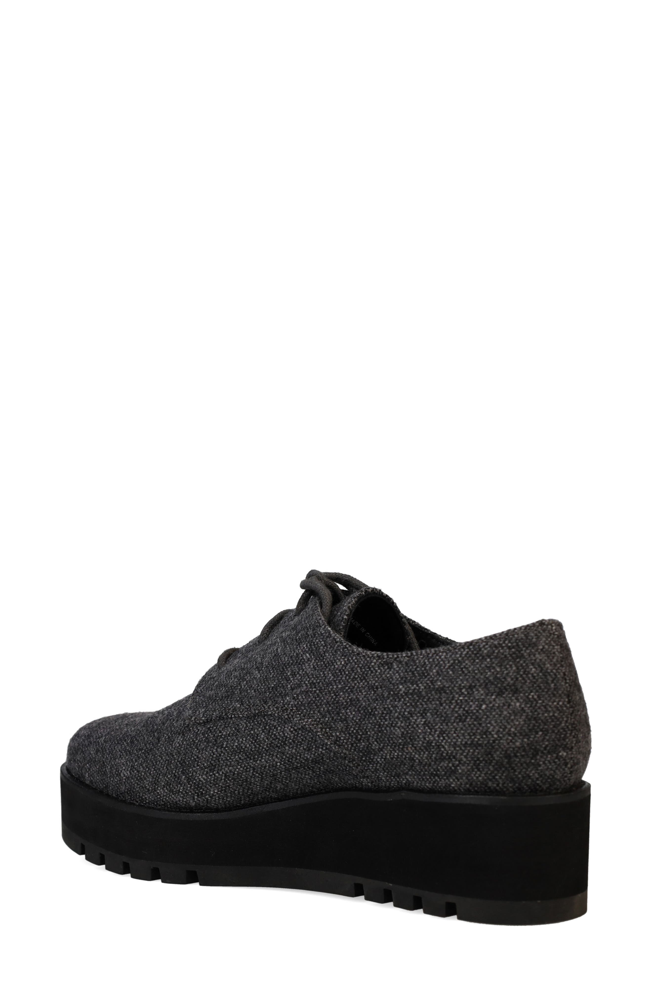 Eileen Fisher Eddy Wedge Oxford, Alternate, color, Graphite