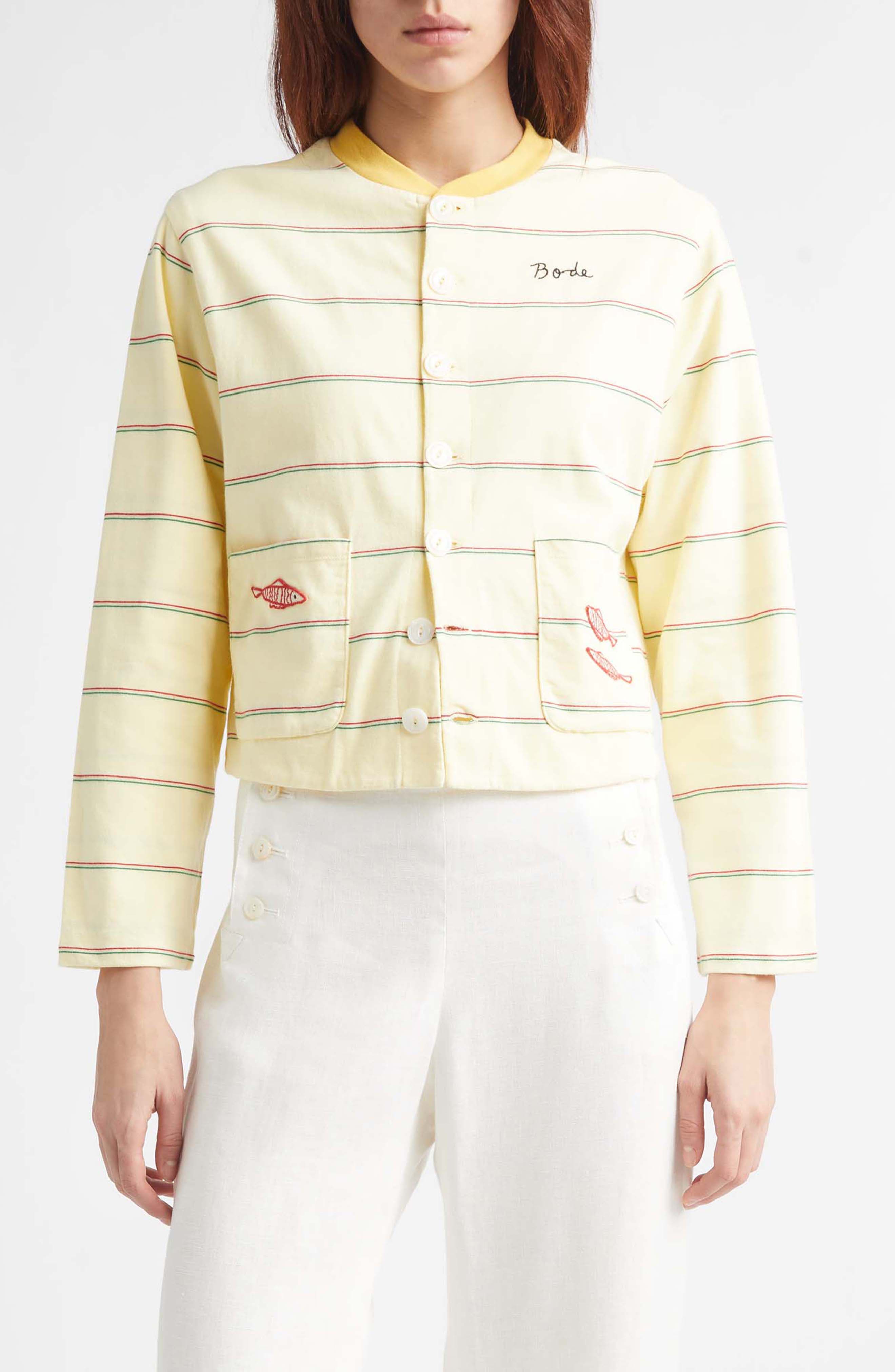 Summertime Stripe Cotton Cardigan
