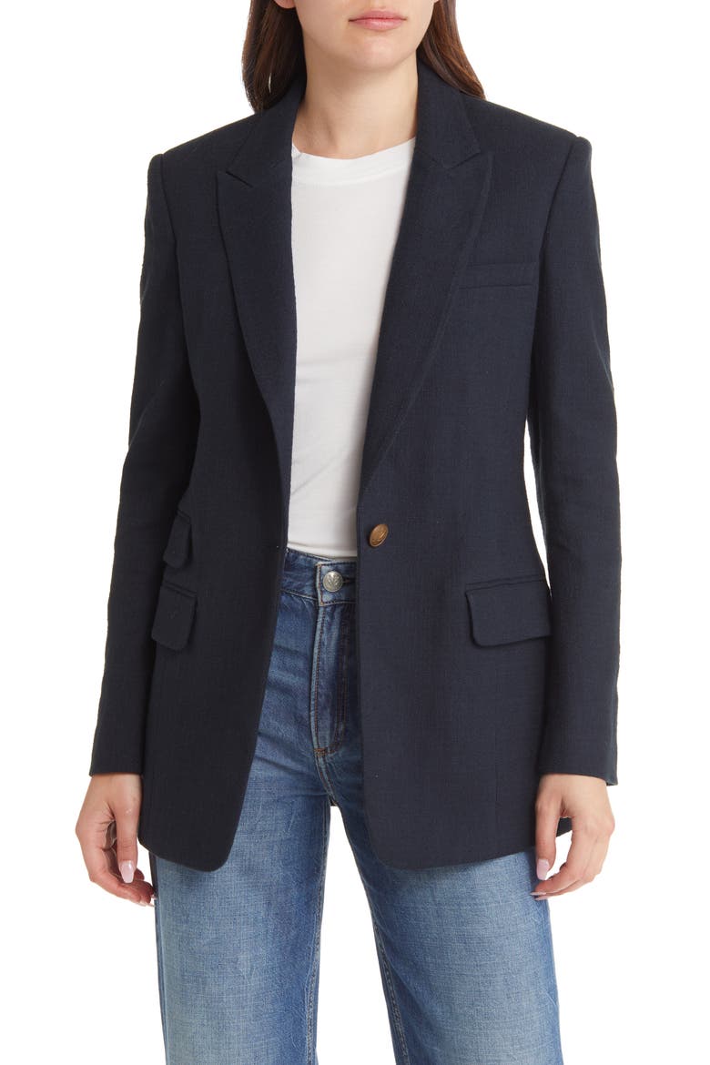 Foster Cotton Blend Blazer, Main, color, NAVY