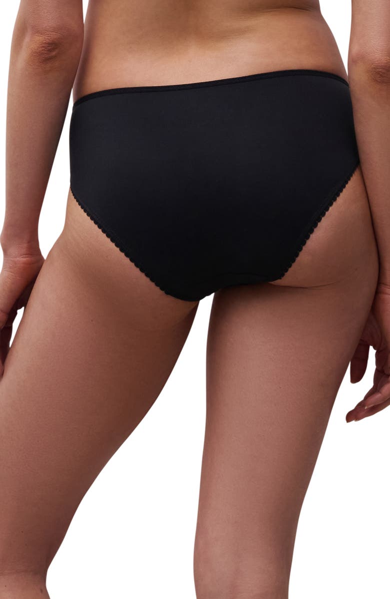 Chantelle Lingerie Easy Support High Waist Bikini, Alternate, color, Black