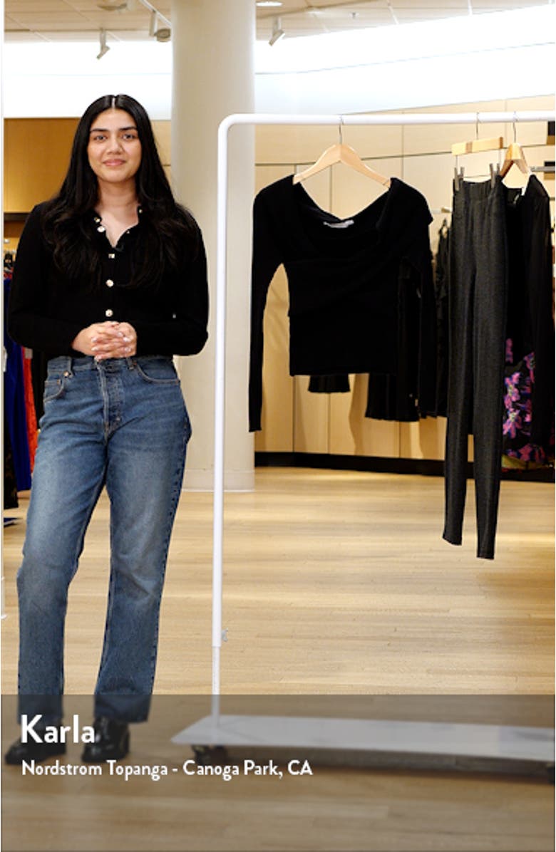 Crossover Off The Shoulder Rib Sweater, sales video thumbnail
