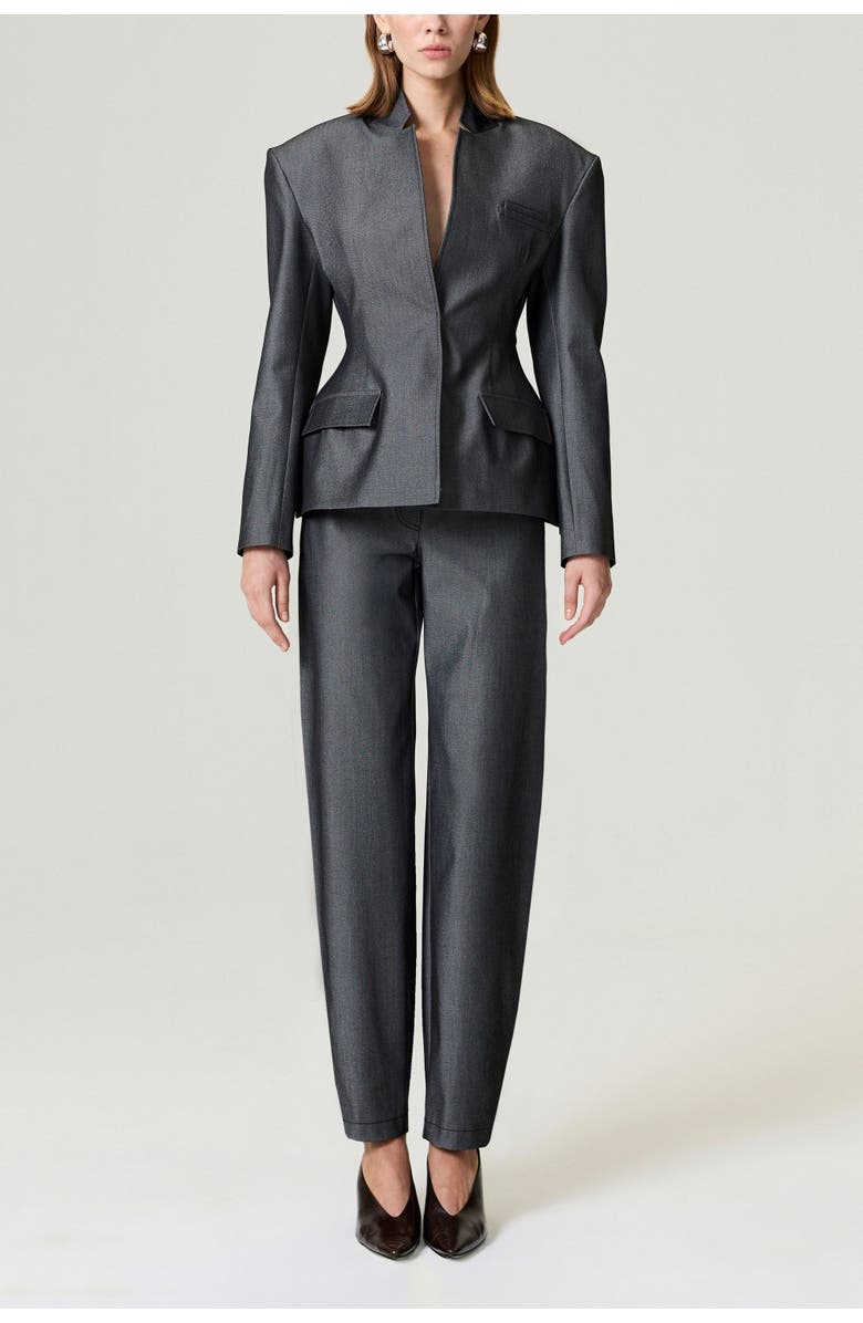 Nocturne Balloon Cut Tailored Pants, Alternate, color, Anthracite