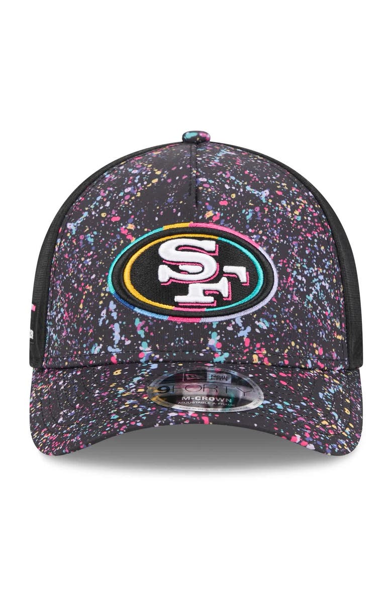 New Era Men's New Era Black San Francisco 49ers 2025 NFL Crucial Catch 9FORTY Adjustable Hat, Alternate, color, Black