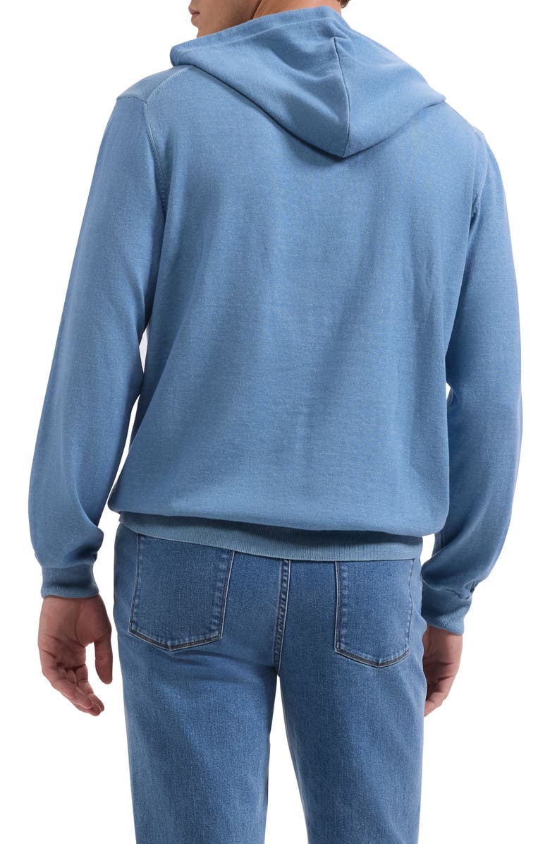 Bugatchi Cotton Hoodie Sweater, Alternate, color, Peacock