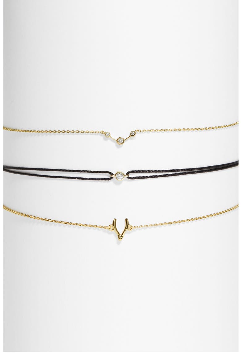 Azami Set of 3 Chokers, Alternate, color, GOLD