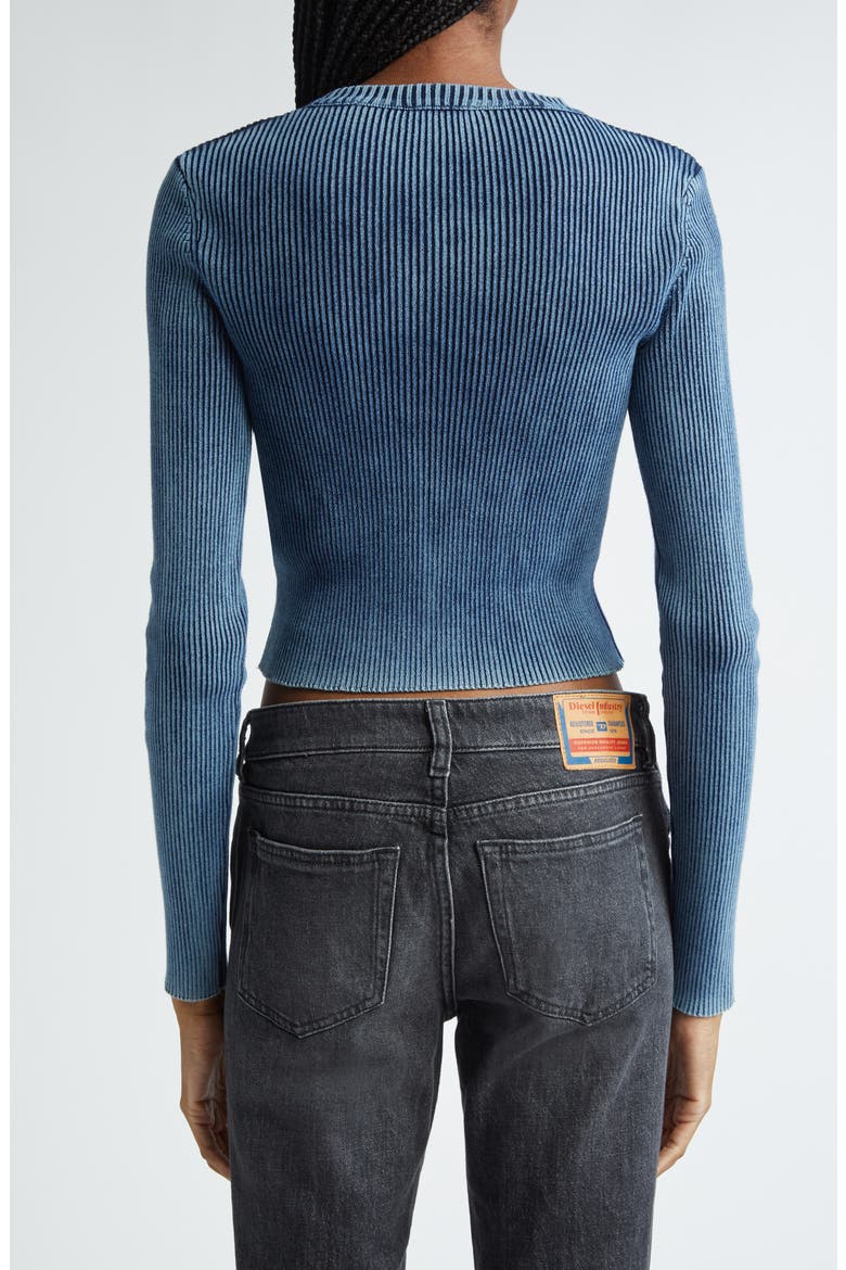 M-Anchor Cotton Rib Sweater, Alternate, color, BLUE