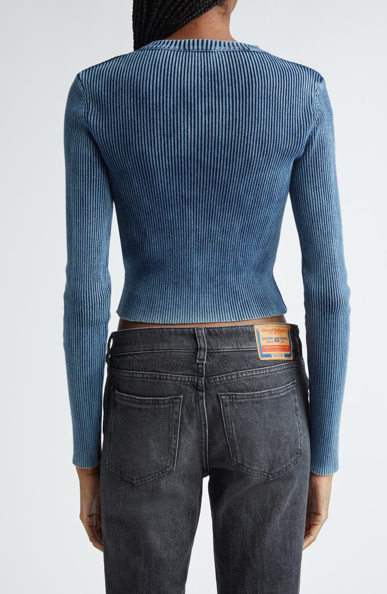 DIESEL<sup>®</sup> M-Anchor Cotton Rib Sweater, Alternate, color, Blue