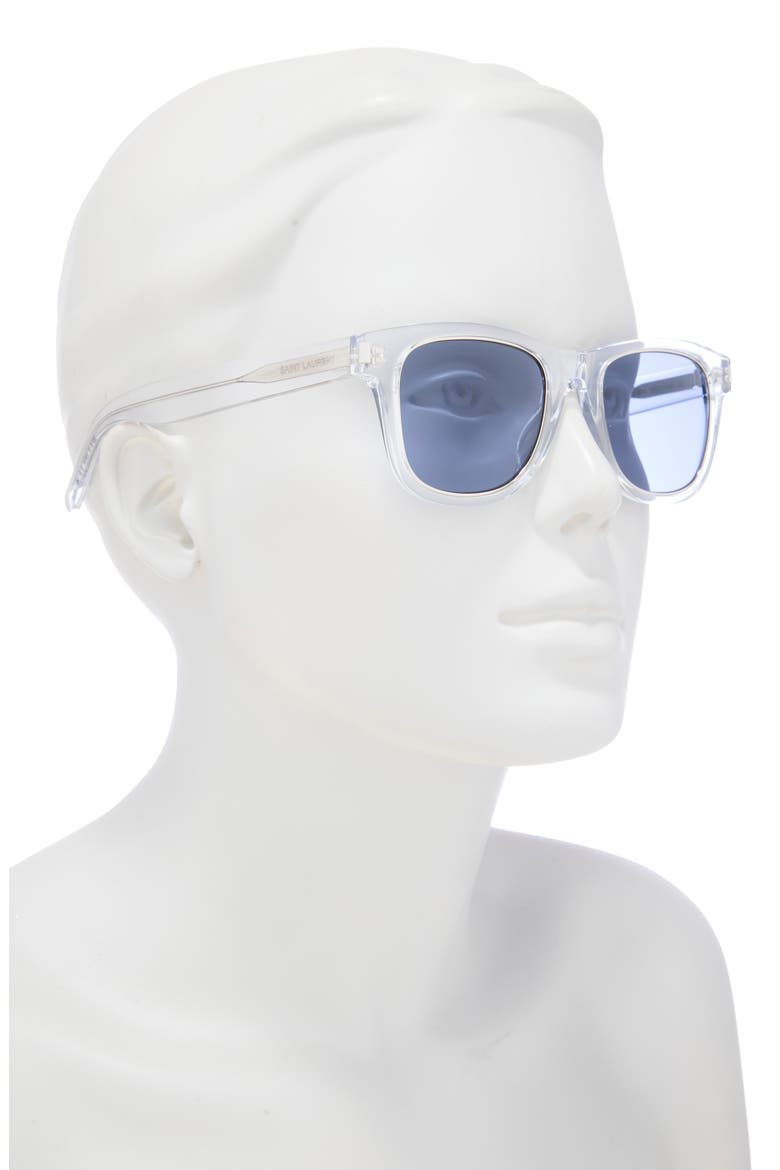 50mm Square Sunglasses, Alternate, color, CRYSTAL CRYSTAL BLUE