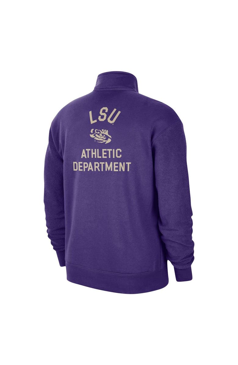 Nike Men's Nike Purple LSU Tigers Campus Athletic Department Quarter-Zip Sweatshirt, Alternate, color, Purple