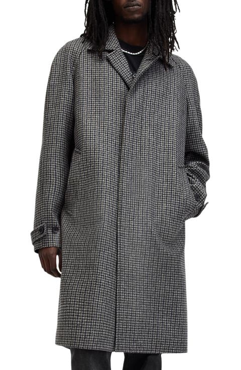Goodman Houndstooth Wool Blend Coat