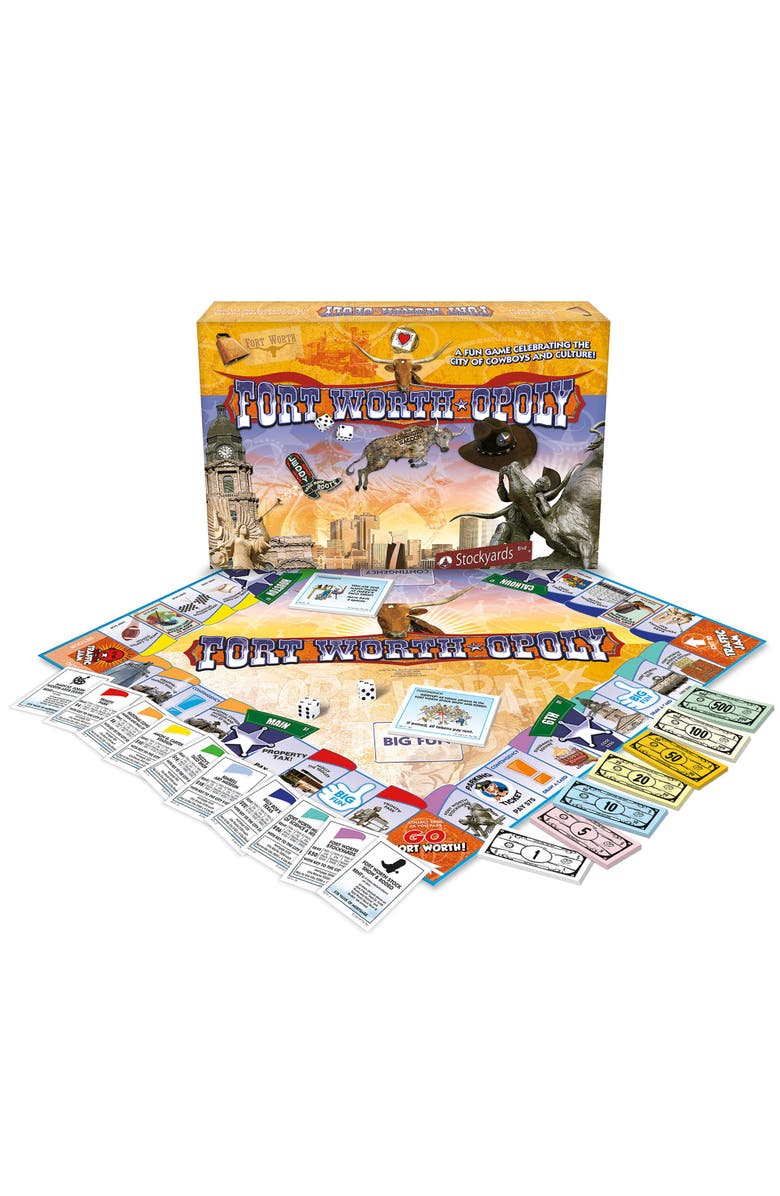 Late for the Sky Fort Worthopoly Family Board Game, Alternate, color, Multicolored