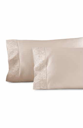 Pure Parima Egyptian Cotton Sateen Embroidered Ariane Pillowcase Set