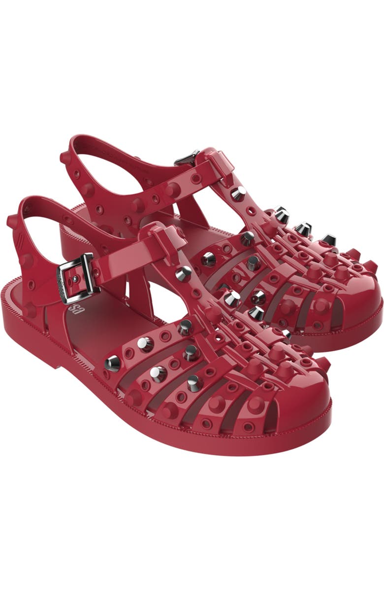 Melissa Possession Stud Fisherman Sandal, Main, color, Red