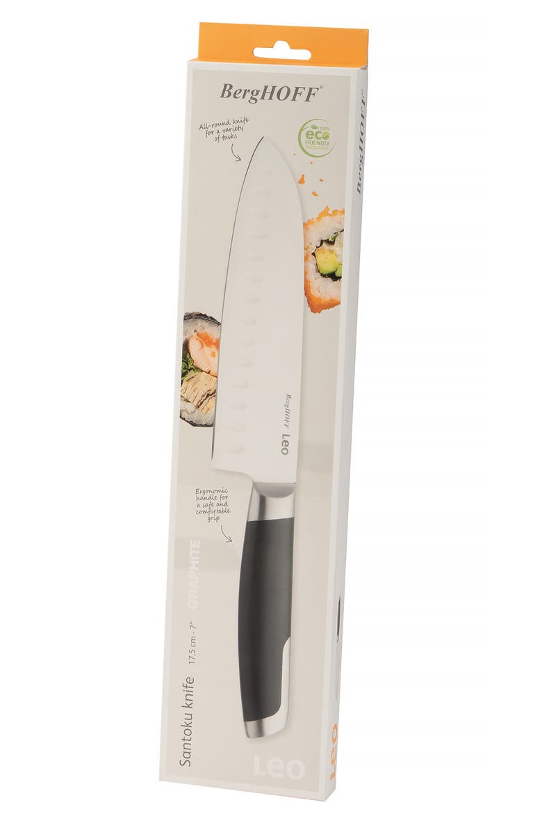 Leo Graphite Santoku Knife, Alternate, color, BLACK