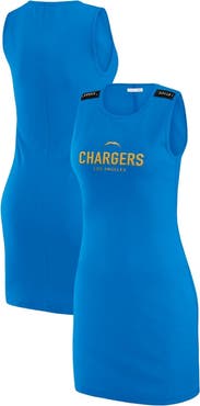 WEAR by Erin Andrews Women's WEAR by Erin Andrews x Gracie Hunt Powder Blue Los Angeles Chargers Ribbed Tank Dress
