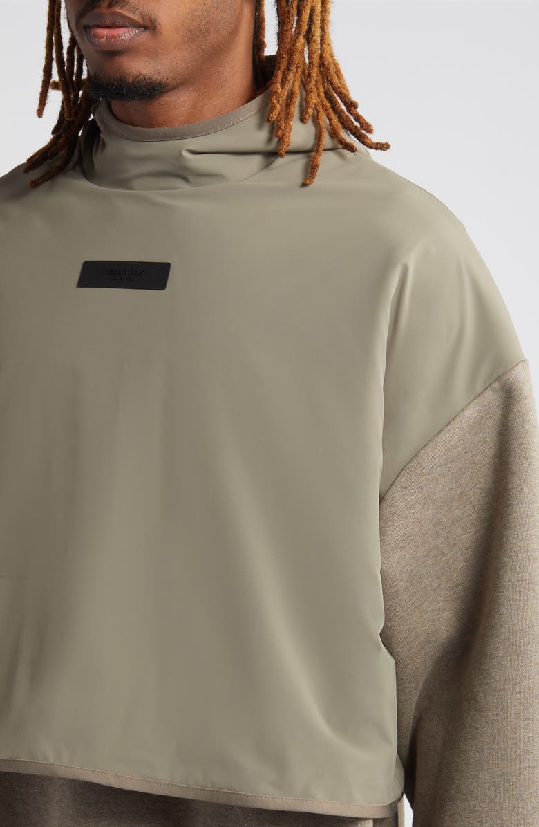 Fear of God Essentials Fleece & Nylon Hoodie, Alternate, color,