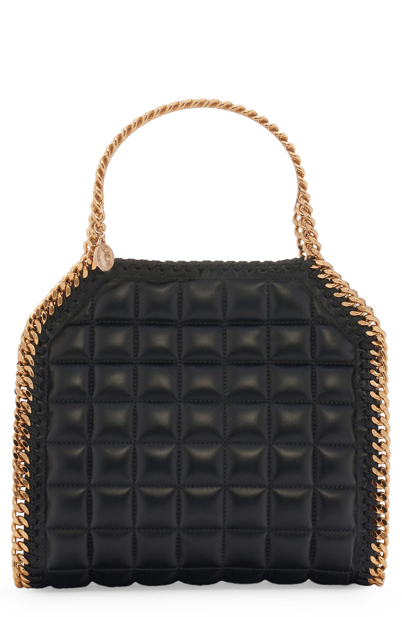 Stella McCartney Mini Falabella Quilted Faux Leather Tote, Main, color, 