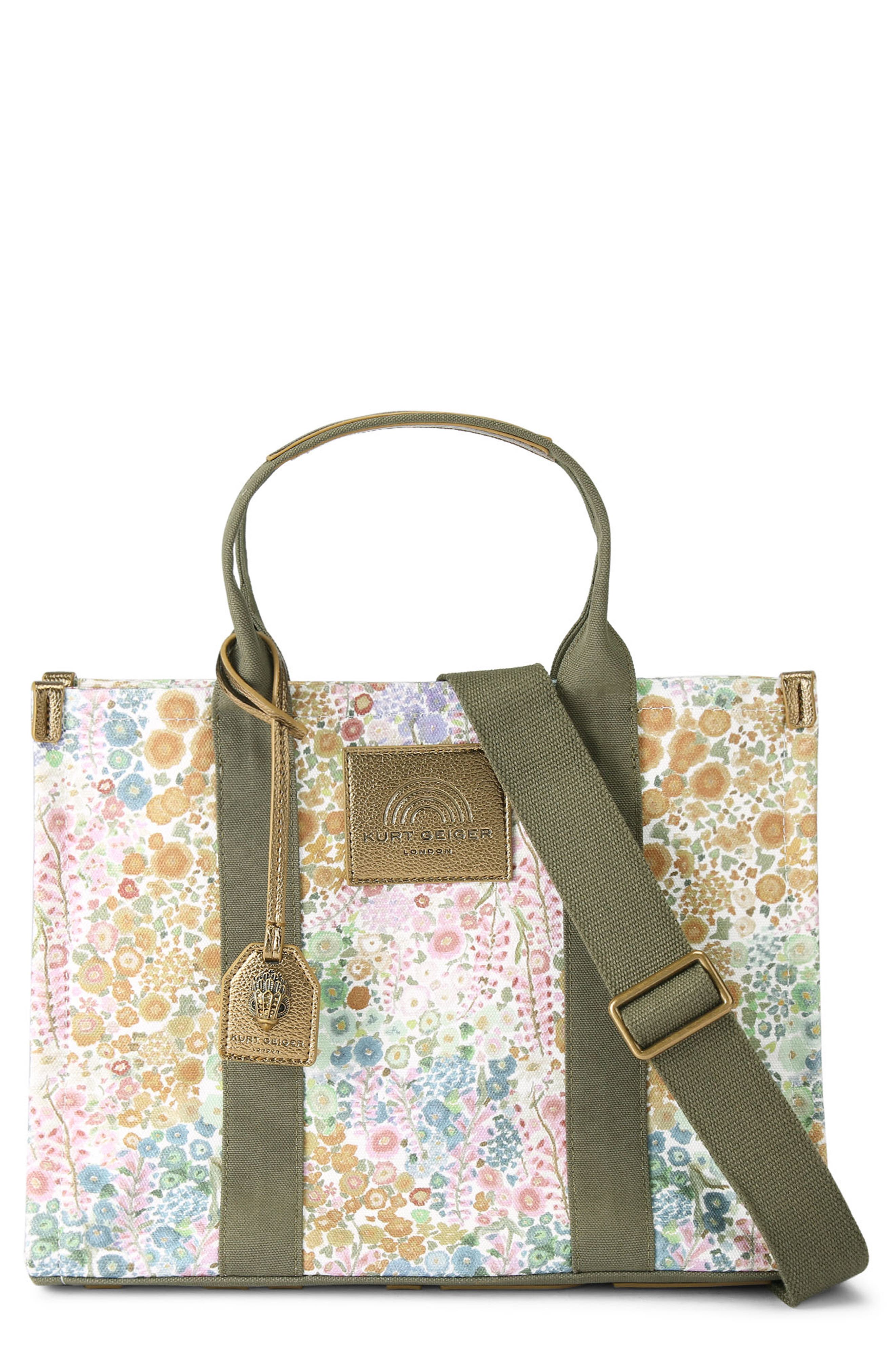 Kurt Geiger London Floral Couture Southbank Tote, Main, color, 