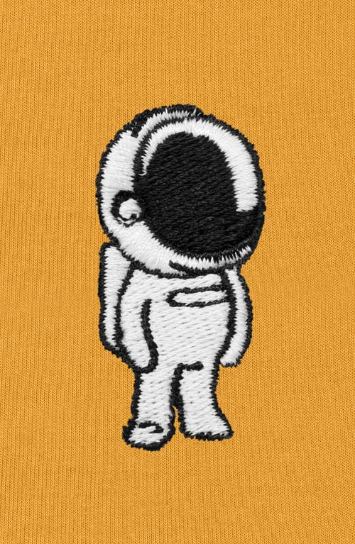Shop Dalix Astronaut Fleece Hoodie In Gold