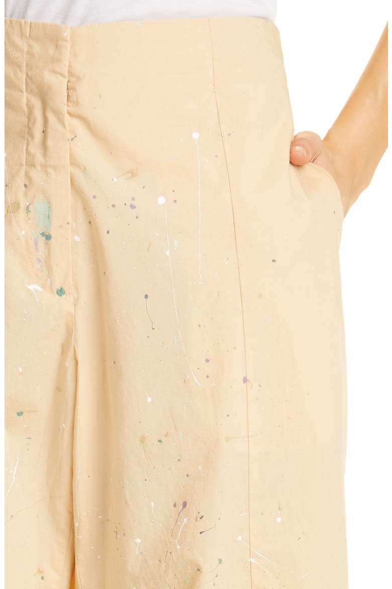 Cotton Poplin Wide Leg Crop Pants, Alternate, color, BUTTER COMBO