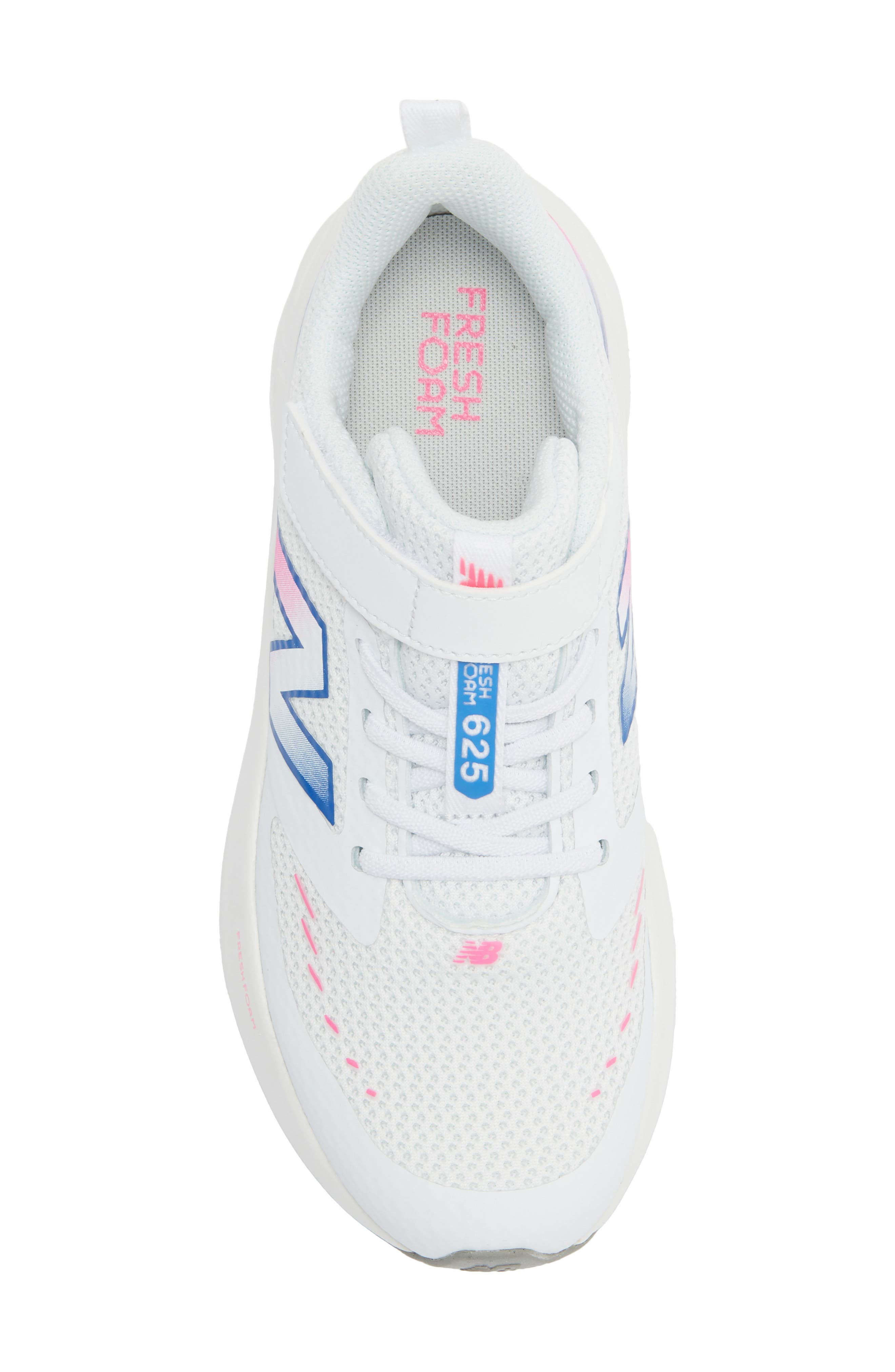 Kids' 625 Sneaker, Alternate, color, NB WHITE/ PINK HEAT