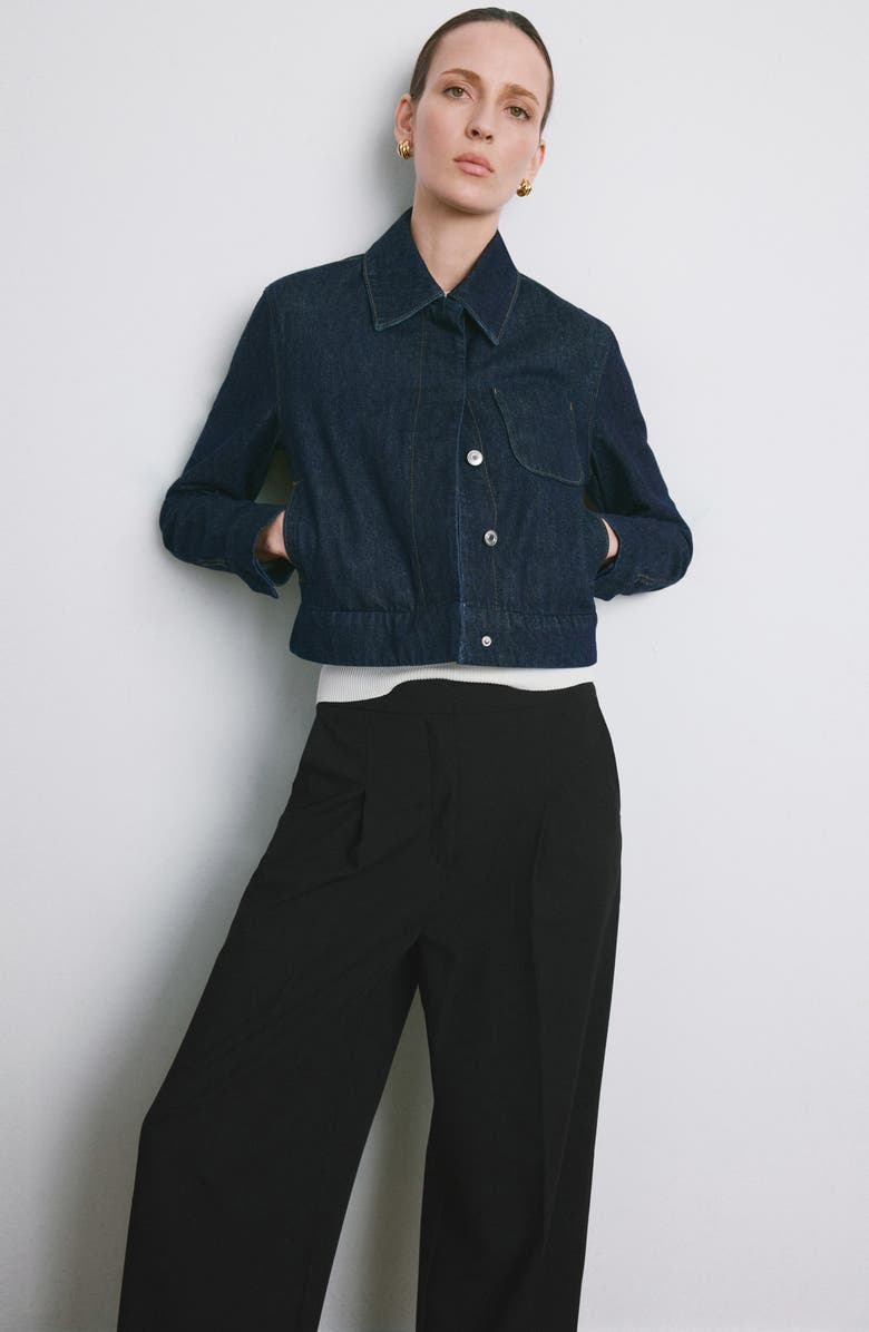 MANGO Pleated Straight Leg Pants, Alternate, color, 