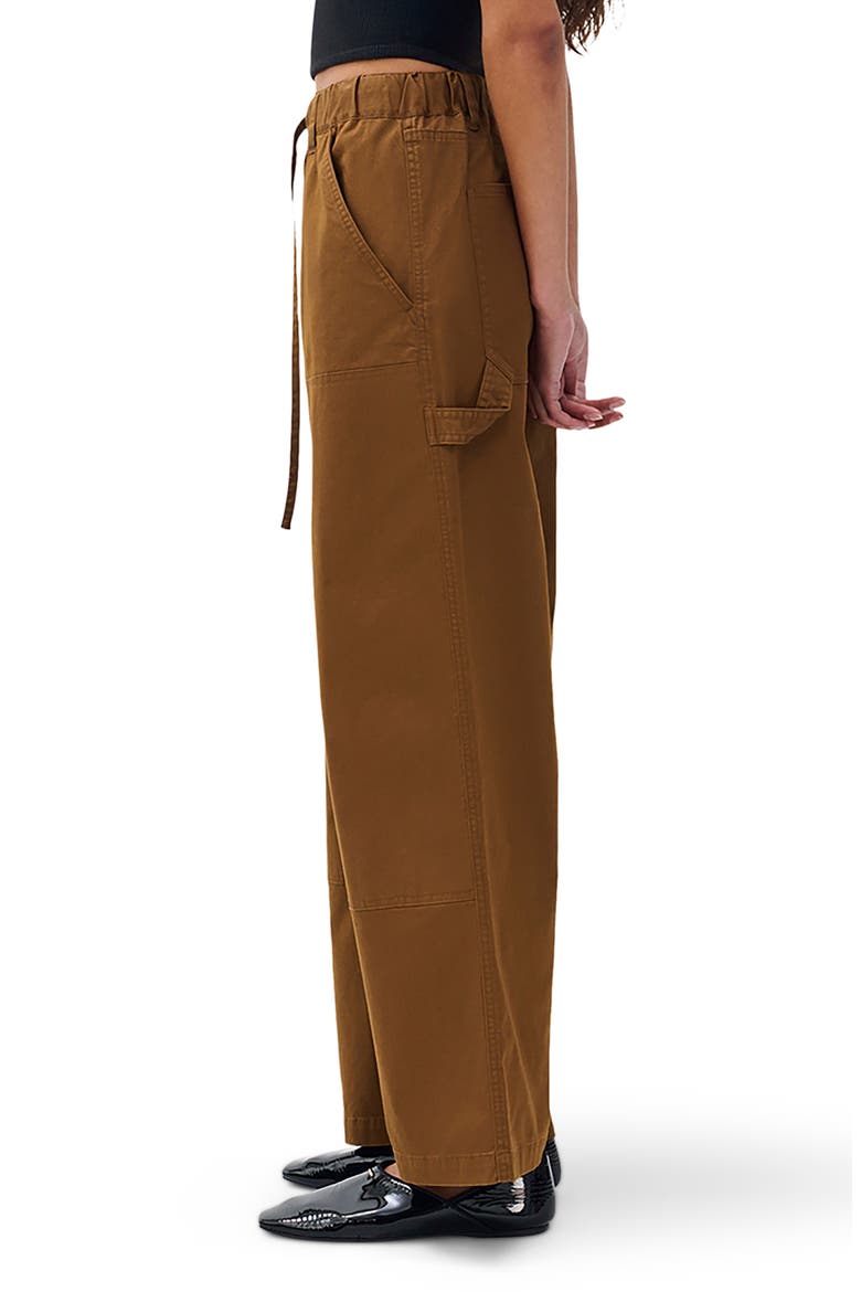 Jolie Stretch Cotton Carpenter Pants, Alternate, color, LIGHT BROWN