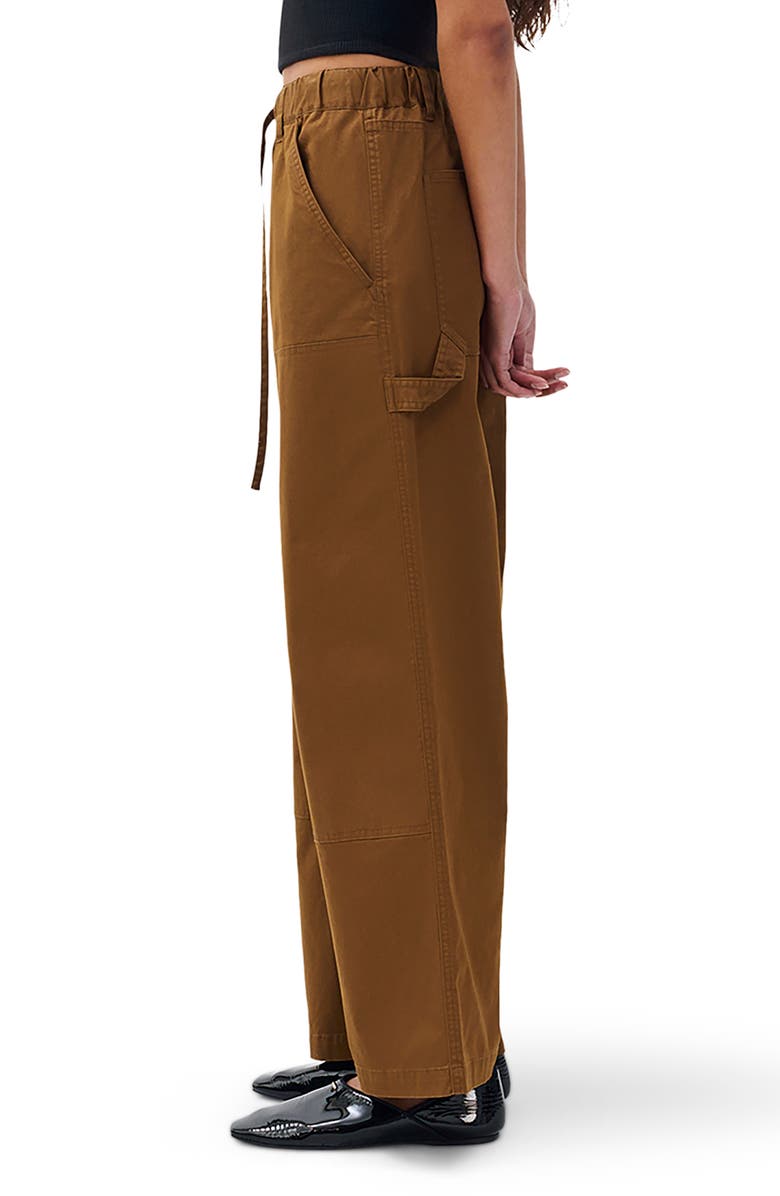 rag & bone Jolie Stretch Cotton Carpenter Pants, Alternate, color, Light Brown