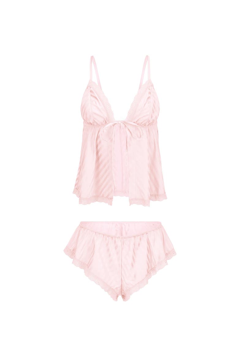 Trish Cami & Shorts Set Lingerie, Alternate, color, Light pink