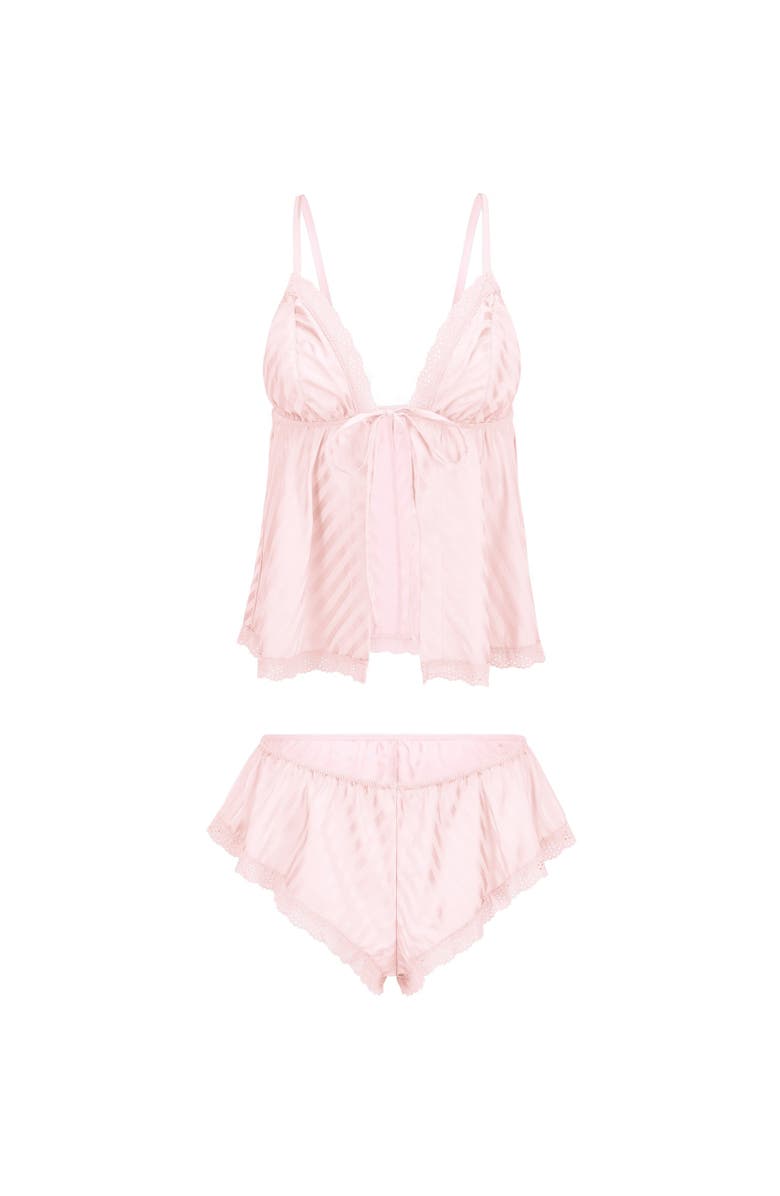 Adore Me Trish Cami & Shorts Set Lingerie, Alternate, color, Light Pink