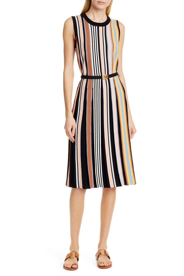 Stripe Sweater Dress, Main, color, WEBBING STRIPE