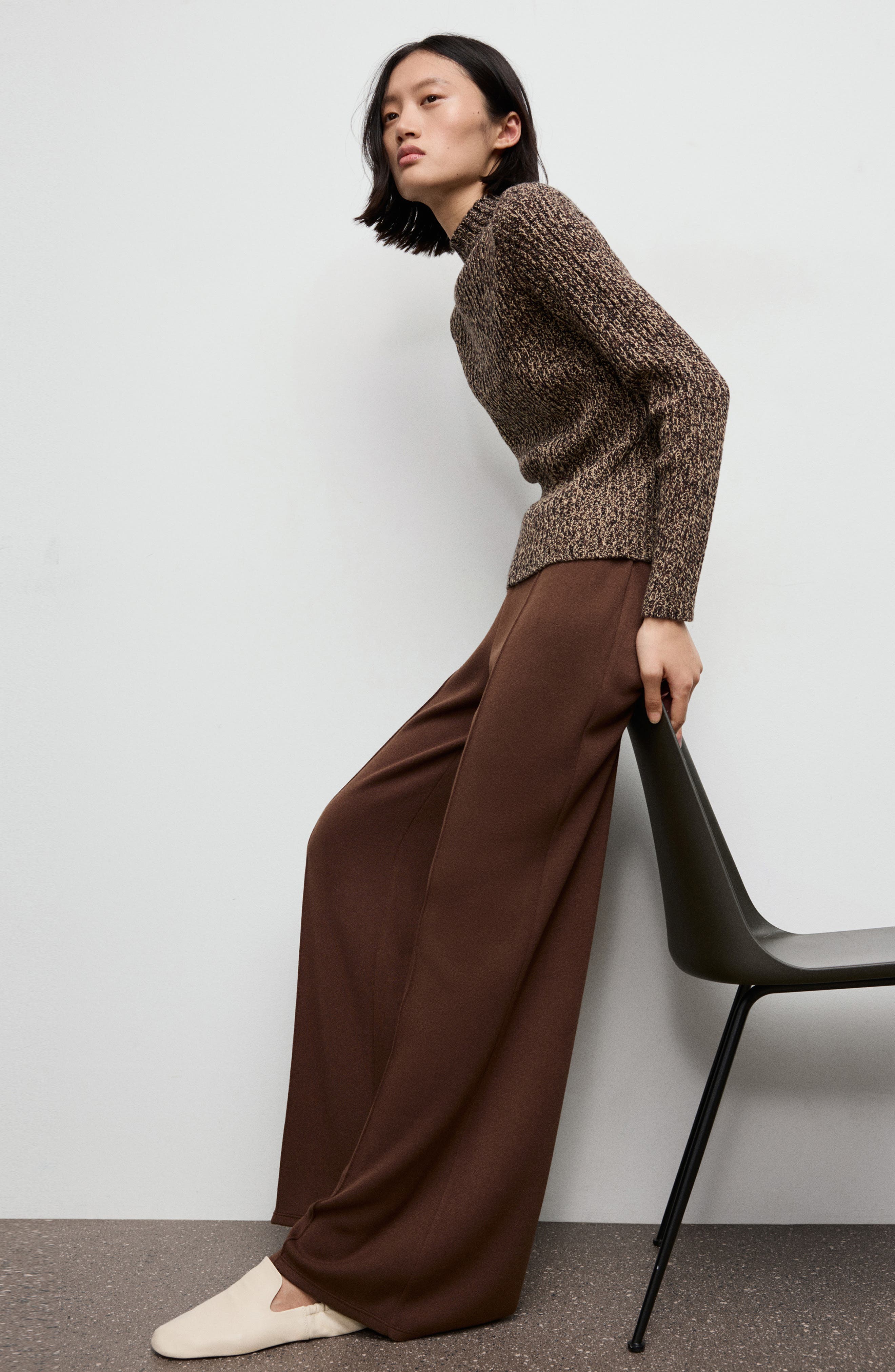 Pleated Wide Leg Pull-On Pants - image 2