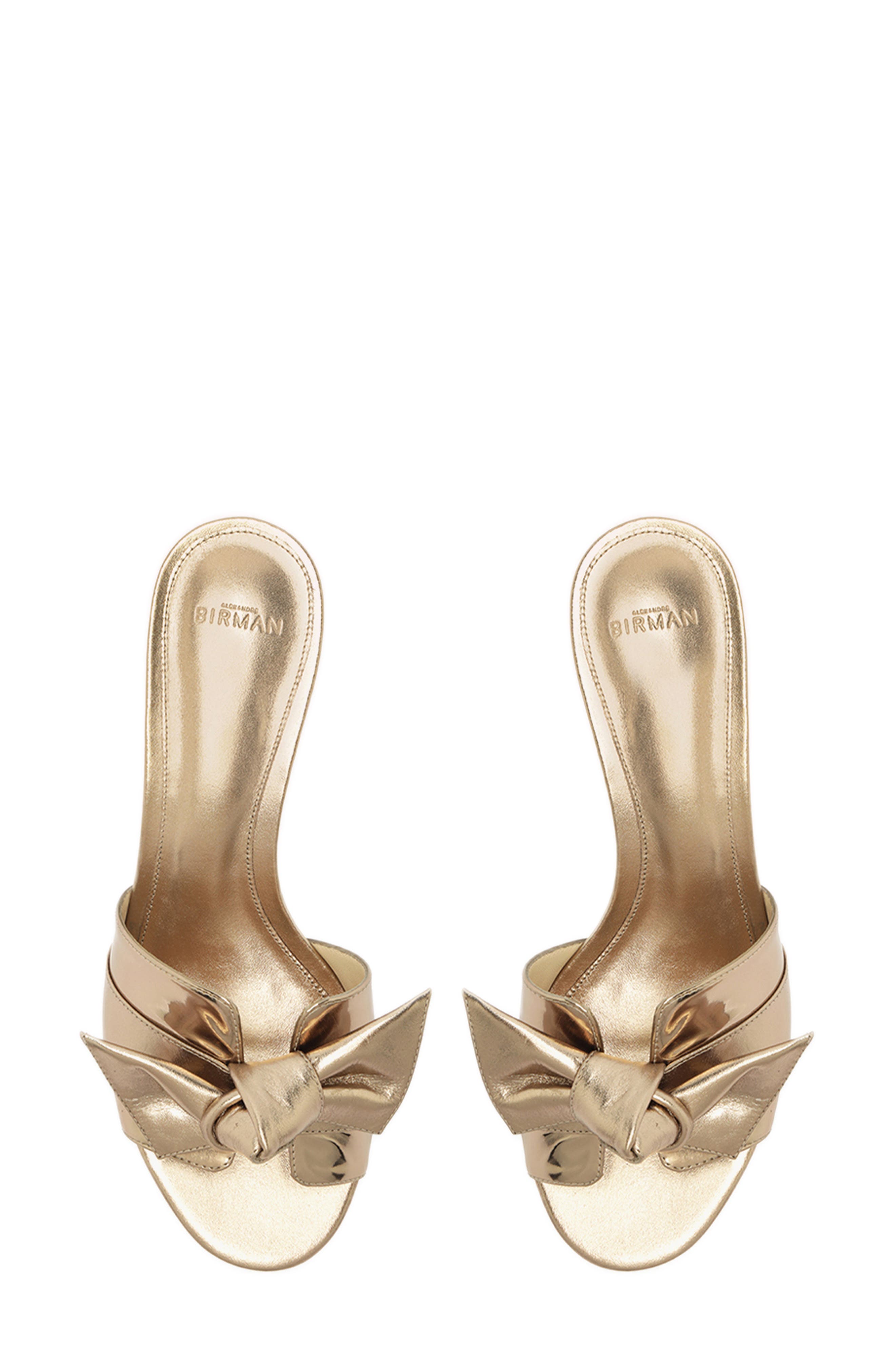 Alexandre Birman Maxi Clarita Bow Strap Block Heel Slide Sandal, Alternate, color, 
