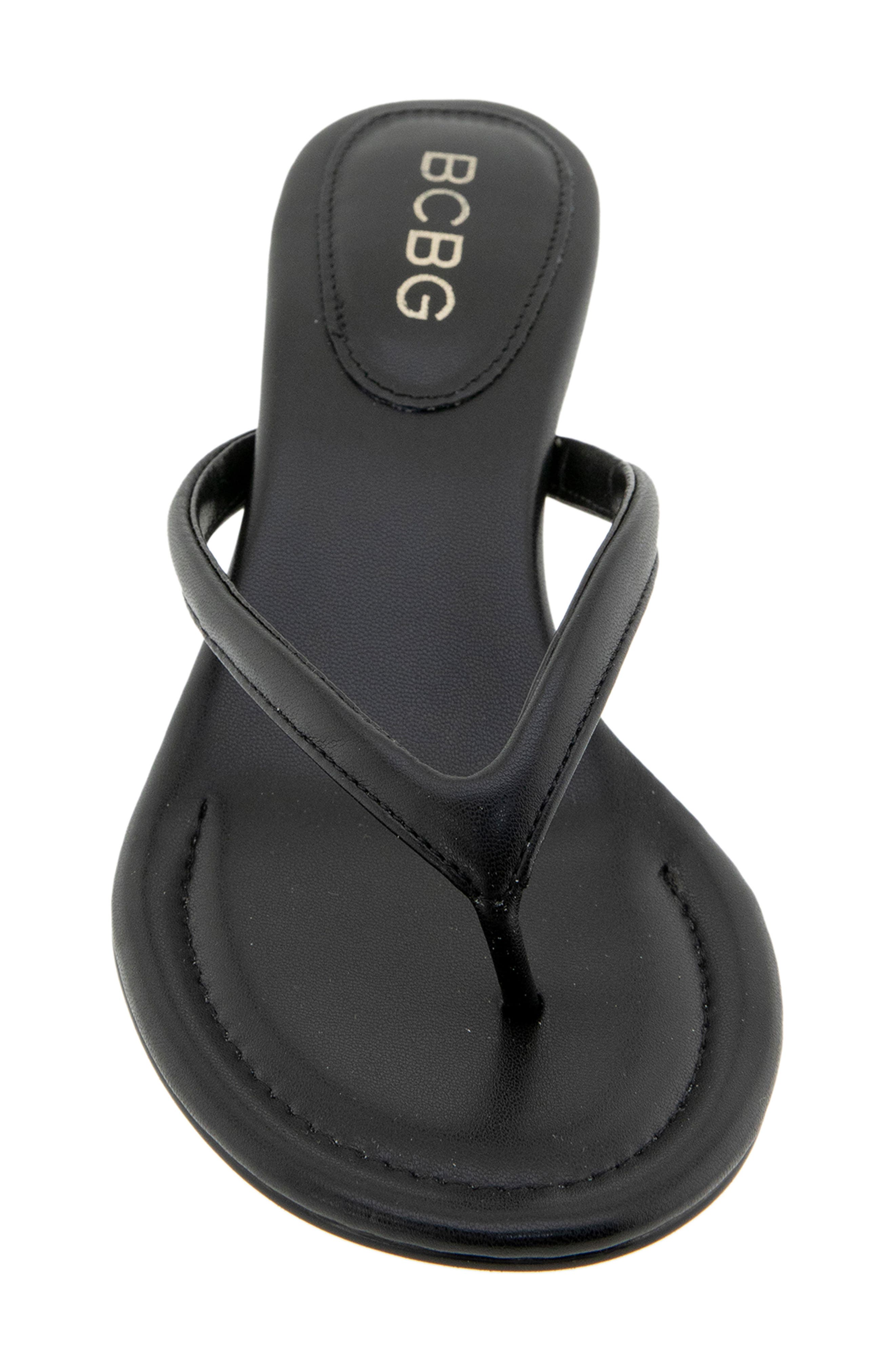 BCBGeneration Iefan Kitten Heel Thong Sandal, Alternate, color, Black