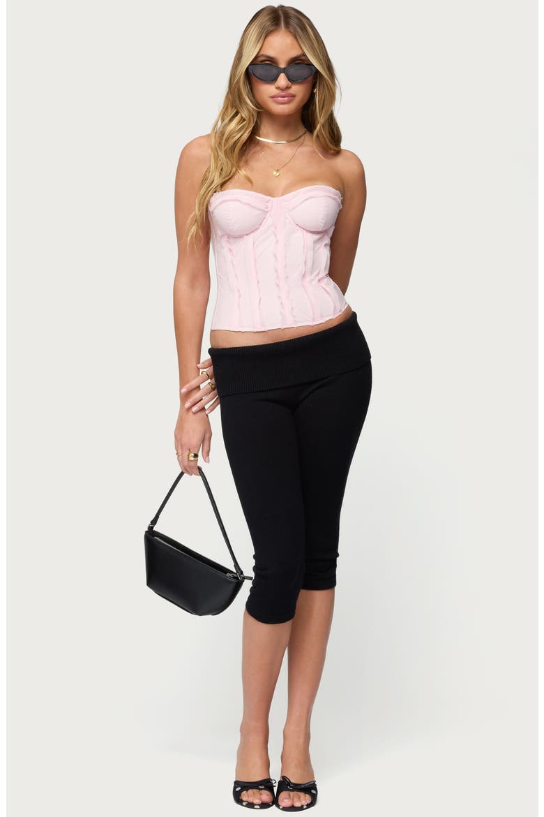 Naliah Raw Edge Underwire Crop Top, Alternate, color, LIGHT-PINK