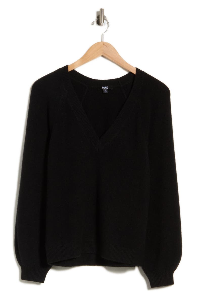 Thea V-Neck Sweater, Main, color, BLACK