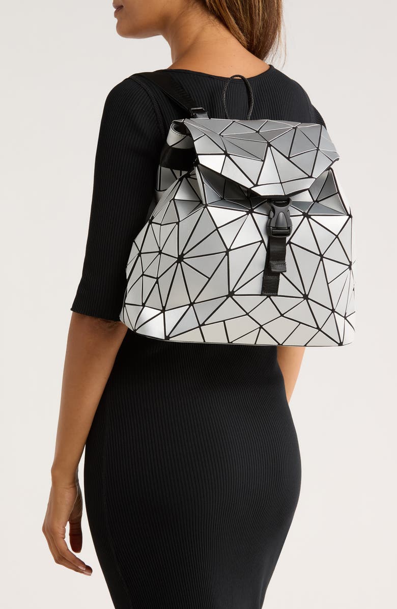 PATRIZIA LUCA Slanted Triangle Backpack, Alternate, color, Matte Silver