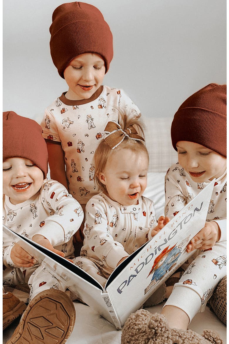 x Paddington Fitted Organic Cotton Two-Piece Pajamas, Alternate, color, ADVENTURE PADDINGTON