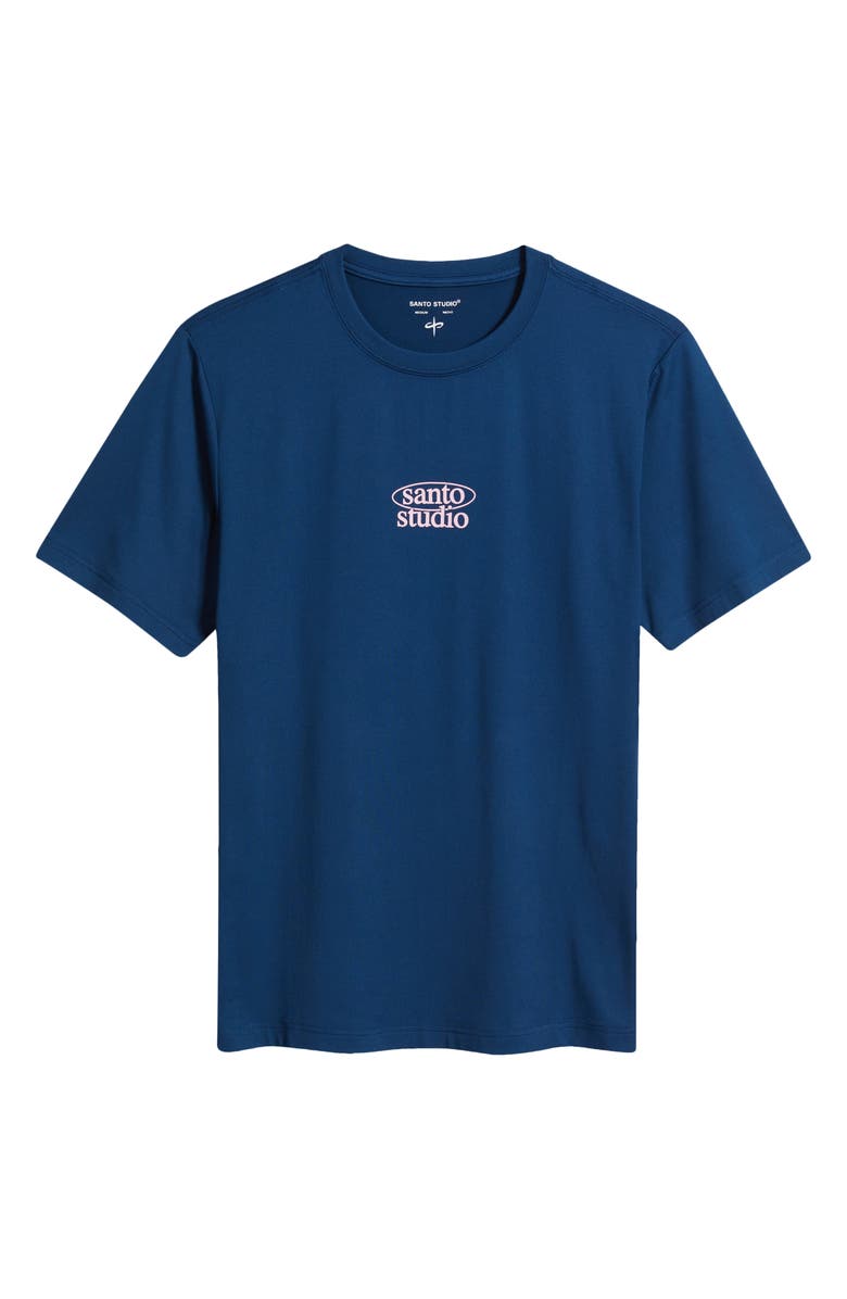 SANTO STUDIO Waiting Tech Graphic T-Shirt, Alternate, color, Navy