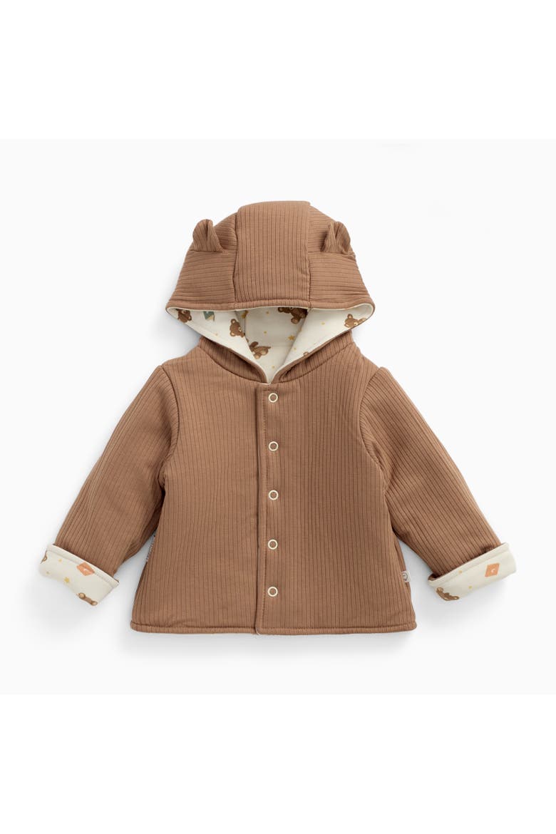 Teddy Bear Reversible Hooded Jacket, Alternate, color, Teddy Bear Print