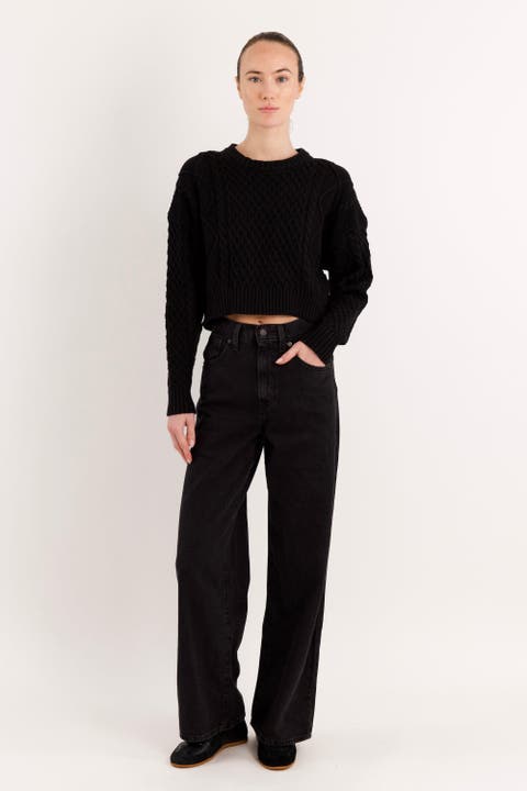 Cropped Knit Sweater